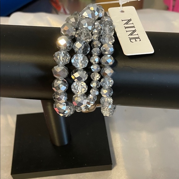 Silver Beaded Bracelet Set - Picture 2 of 8